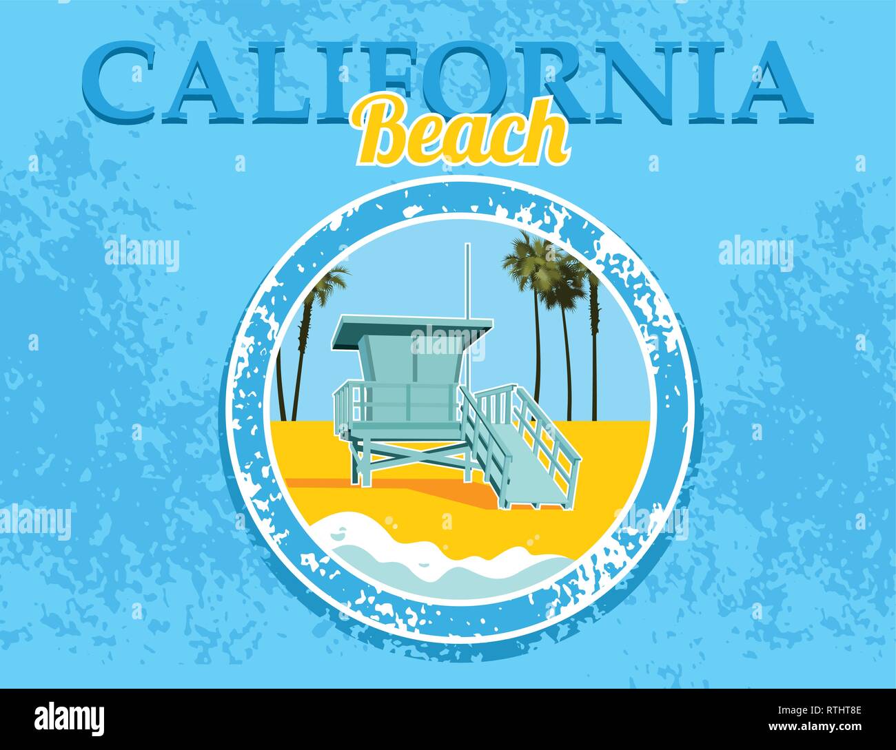 California Beach Stock Vektor