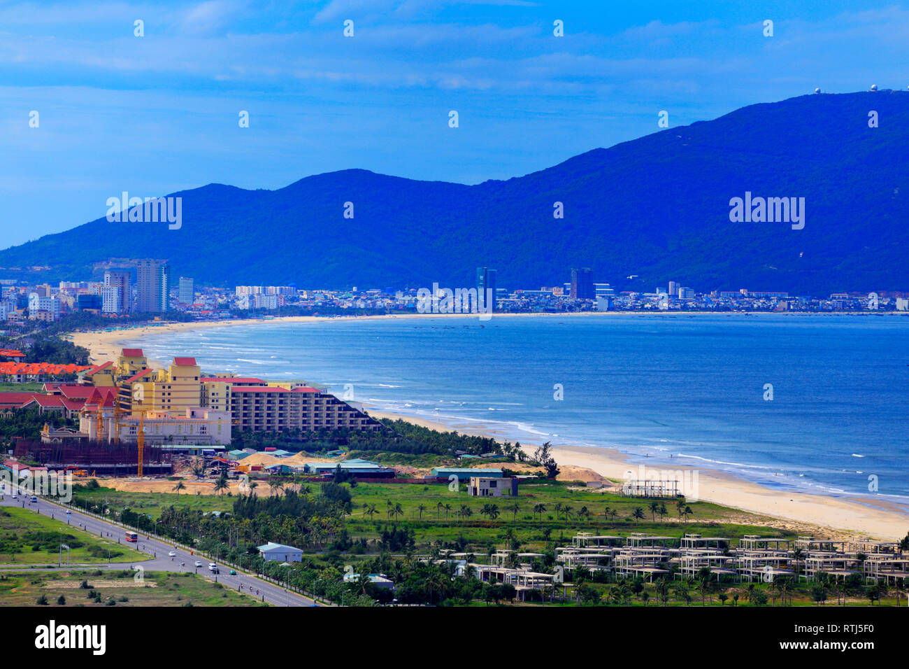 Blick vom Marble Mountains, Da Nang, Vietnam Stockfoto