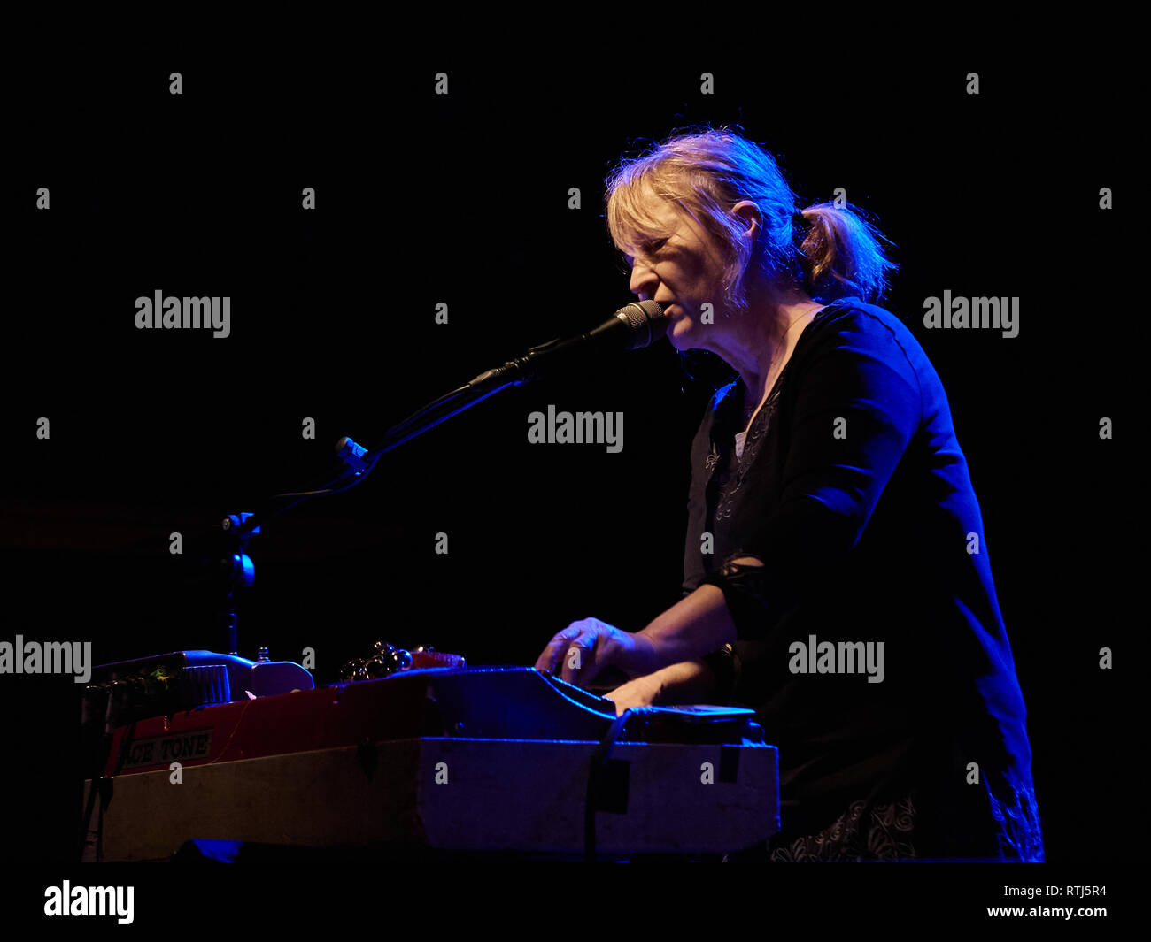 Yo La Tengo durchführen bei Sala Apolo, Barcelona, Spanien. Foto: Mariano Anton. Februar 2019 Stockfoto