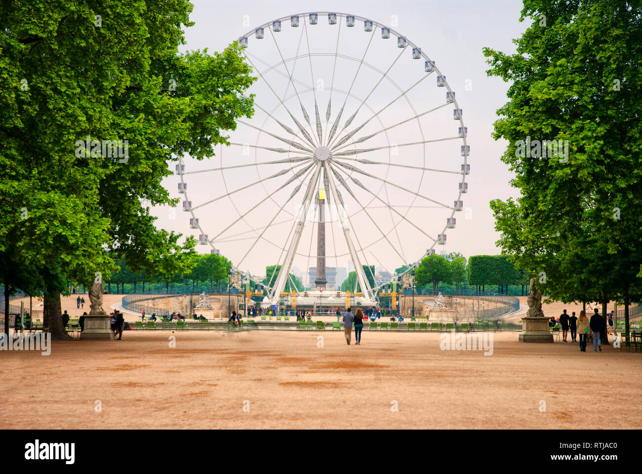 Ein Riesenrad in den Tuilerien in Paris. Frankreich Stockfoto