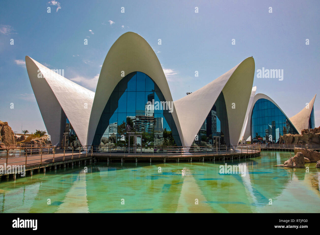 Spanien Valencia Palace von Wissenschaft und Technologie-Ozeanographische Stockfoto