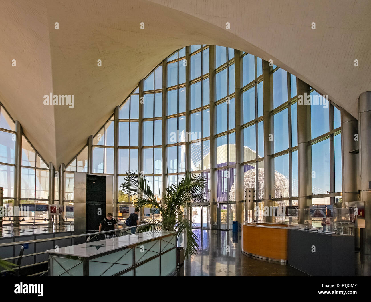 Spanien Valencia Palace von Wissenschaft und Technologie - Oceonografic Stockfoto