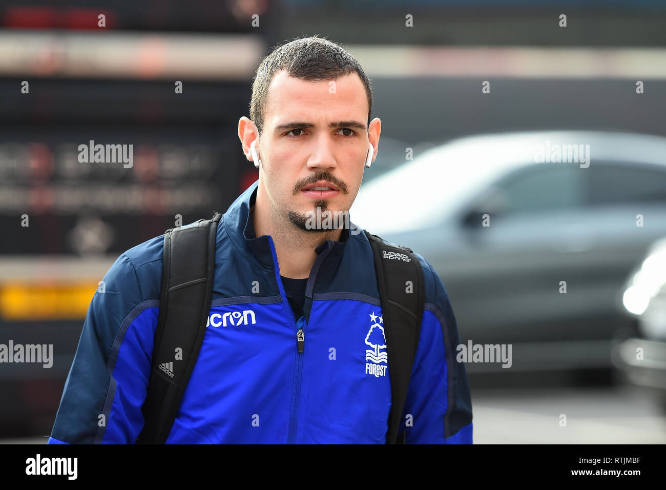 9. Februar 2019, Stadt Boden, Nottingham, England; Sky Bet Meisterschaft, Nottingham Forest v Brentford: Leo Bonatini (33) von Nottingham Forest Credit: Jon Hobley / Aktuelles Bilder der Englischen Football League Bilder unterliegen DataCo Lizenz Stockfoto