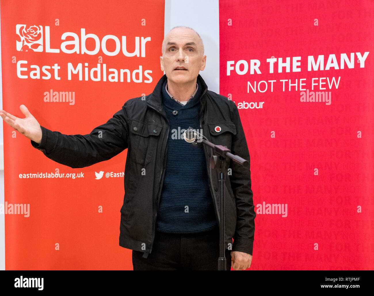 Christopher Williamson Labour Party M.P. für Derby nördlich auf einer Labour Party Rally. Stockfoto