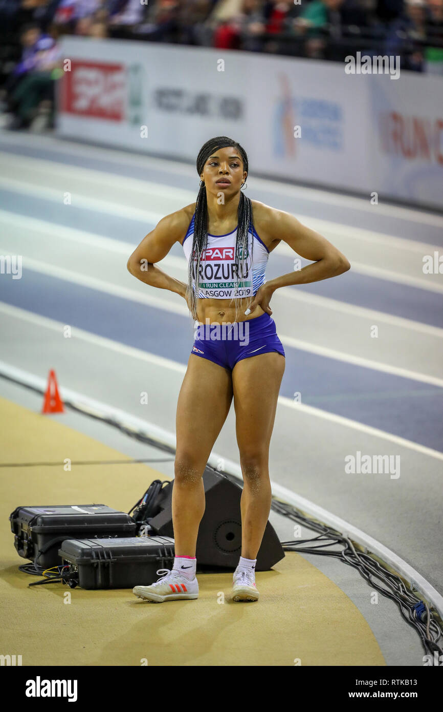 Glasgow, Schottland, Großbritannien. 2. März, 2019. Abigail Irozuru, Großbritannien und Nordirland, in Langen der Frauen springen Credit konkurrieren: Findlay/Alamy leben Nachrichten Stockfoto