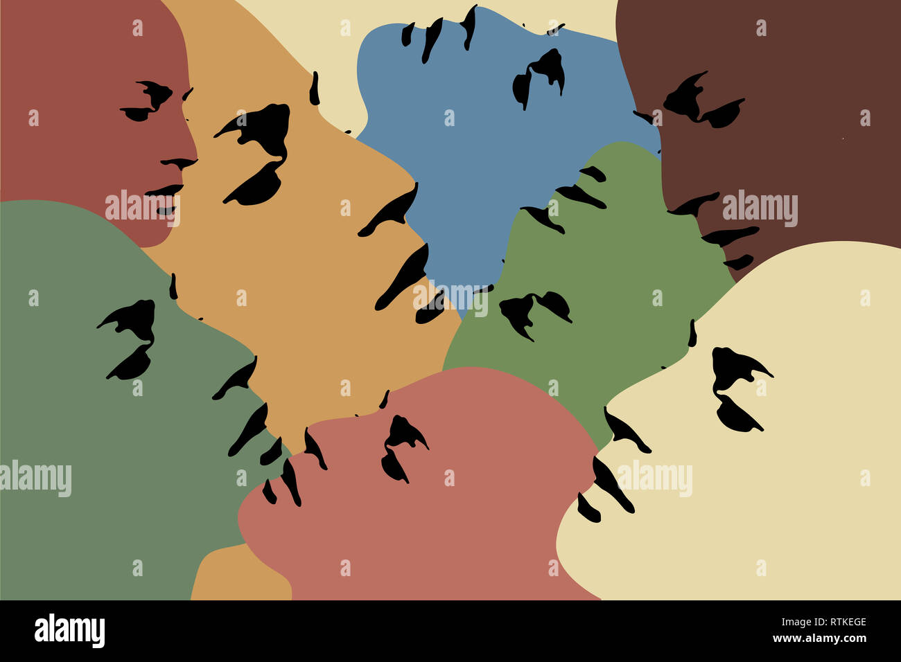 Menschliche silhoutte druckbare Illustration Stockfoto