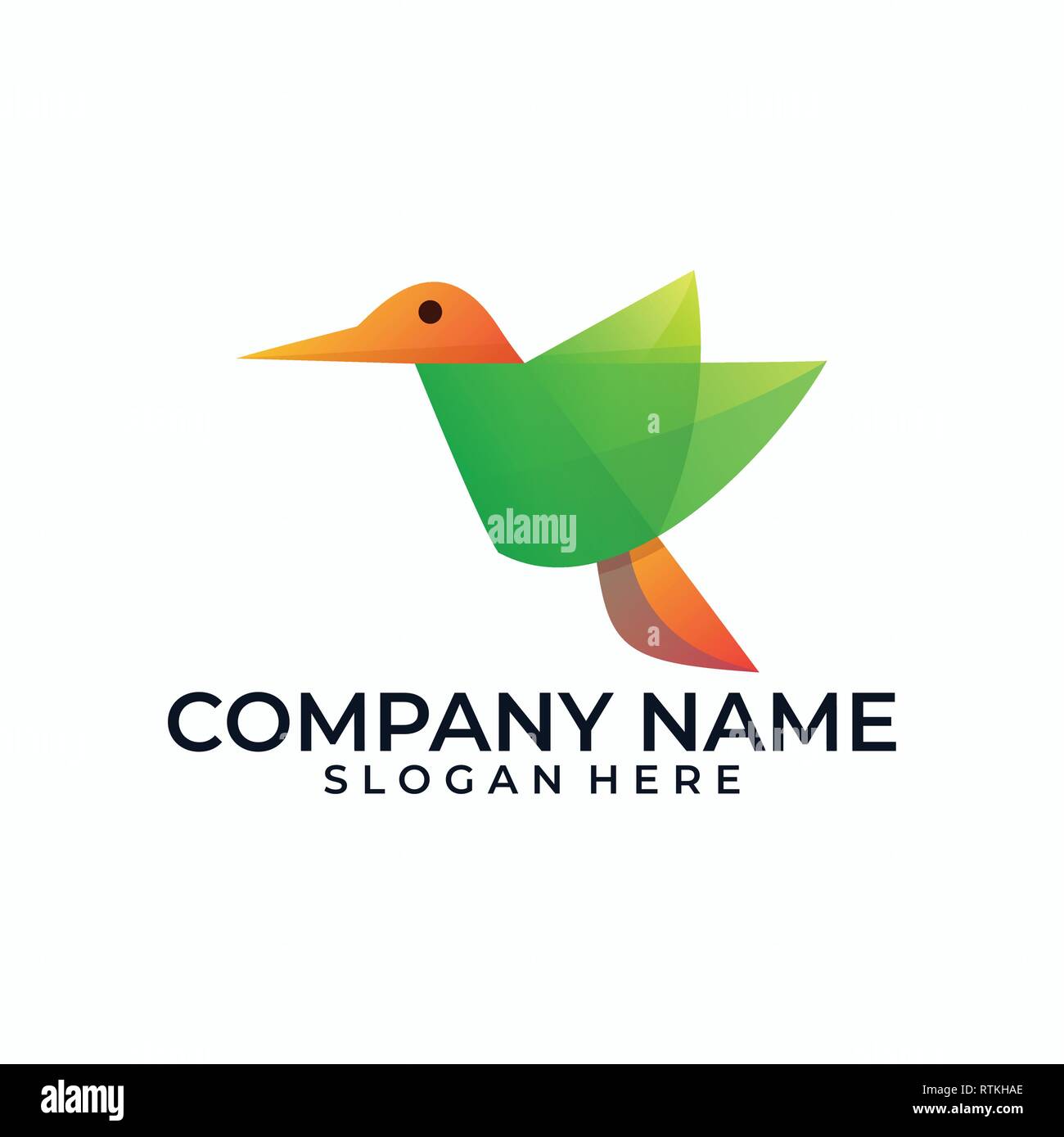 Die Entwicklung des abstrakten Vogel illustration Vektor Vorlage. Geeignet für kreative Industrie, Multimedia, Entertainment, Ausbildungen, Shop, und alle damit verbundenen busine Stock Vektor