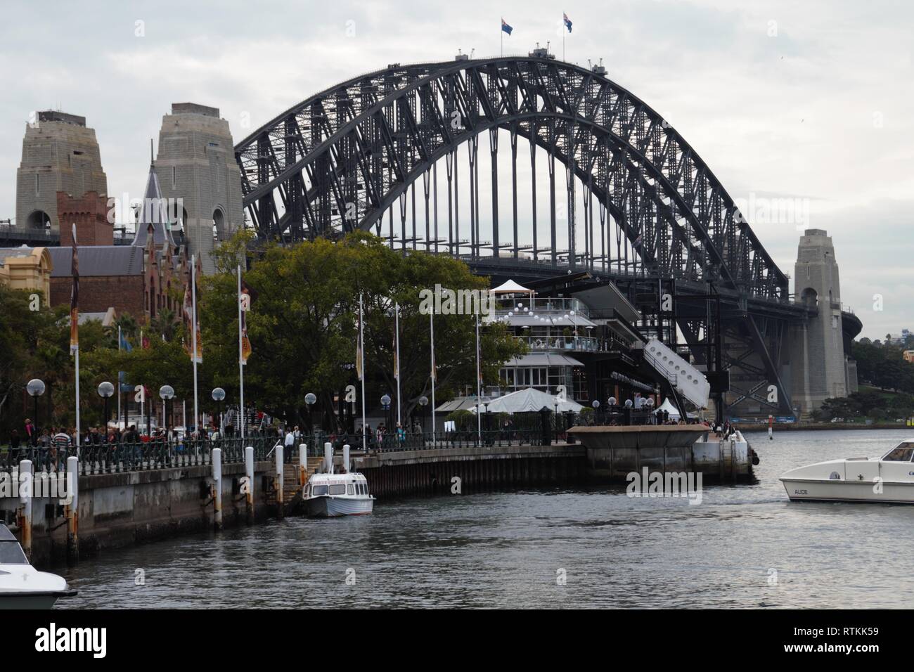 Traditionelle Sydney Harbour Bridge Stockfoto