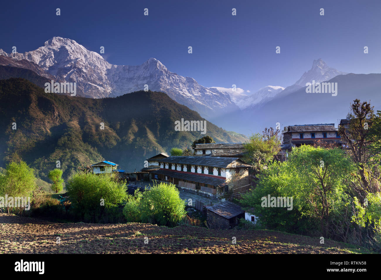 Ghandruk Dorf in der Annapurna Region Nepal Stockfoto