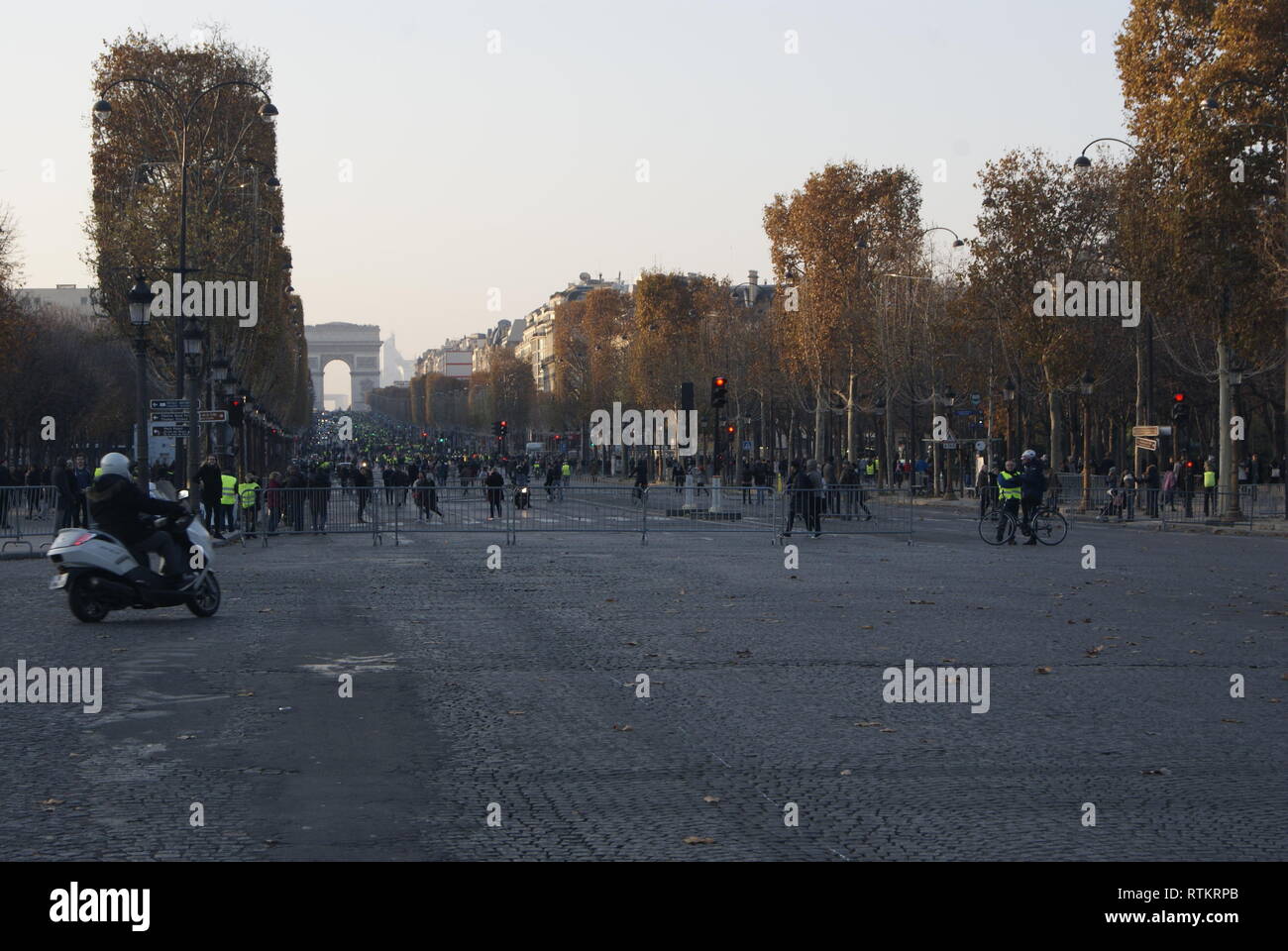 Paris et les gilets Jaunes 1.12.2018 Stockfoto