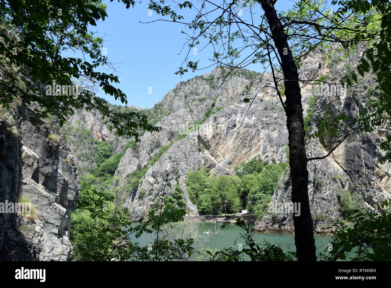 Treska Fluss in Matka Canyon. Skopje, Mazedonien. Stockfoto