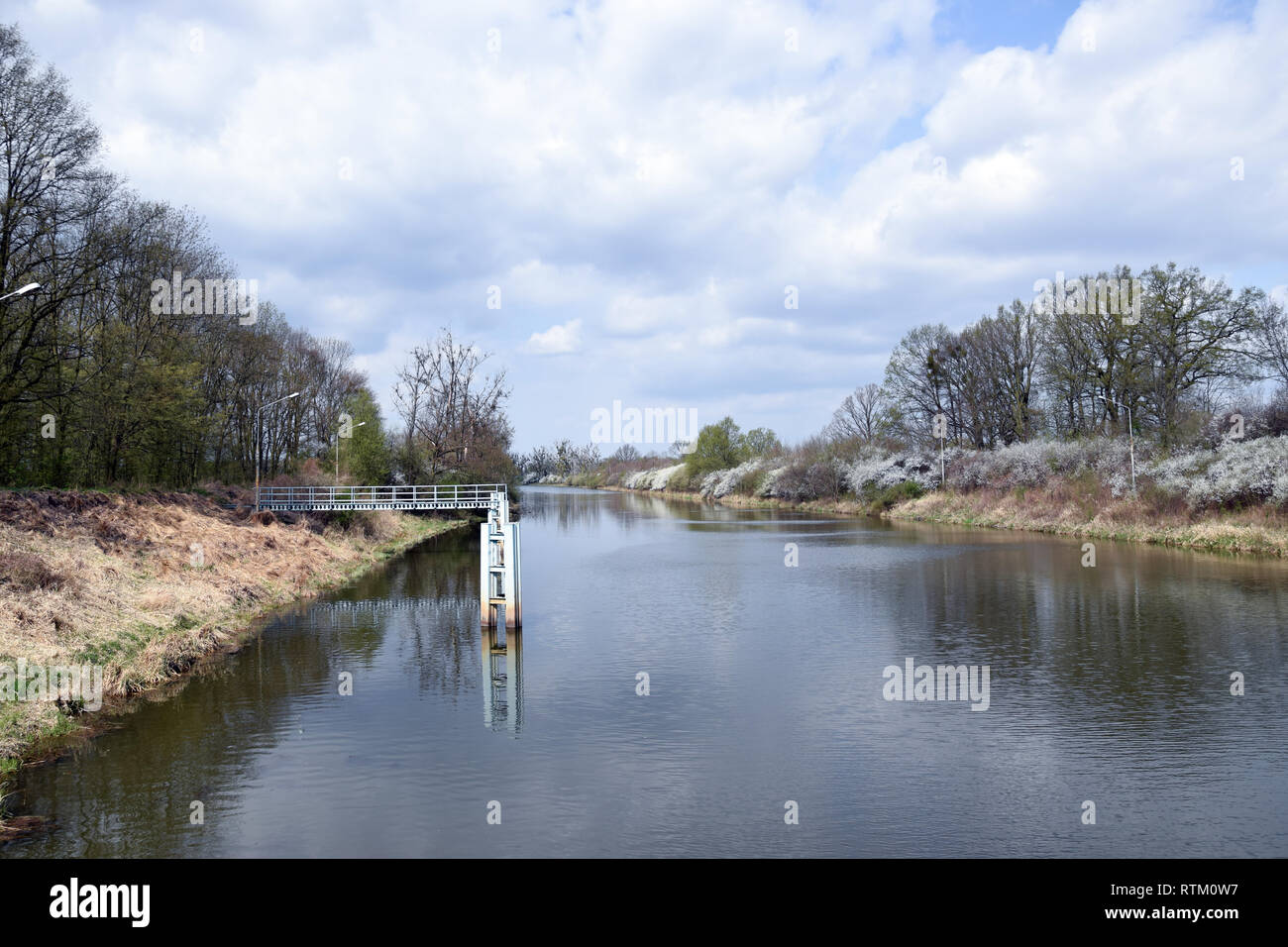 Grady odrzanskie' - odra River in der Nähe von Breslau. Natur Schutzgebiete "Natura 2000". Dolnoslaskie, Polen. Stockfoto