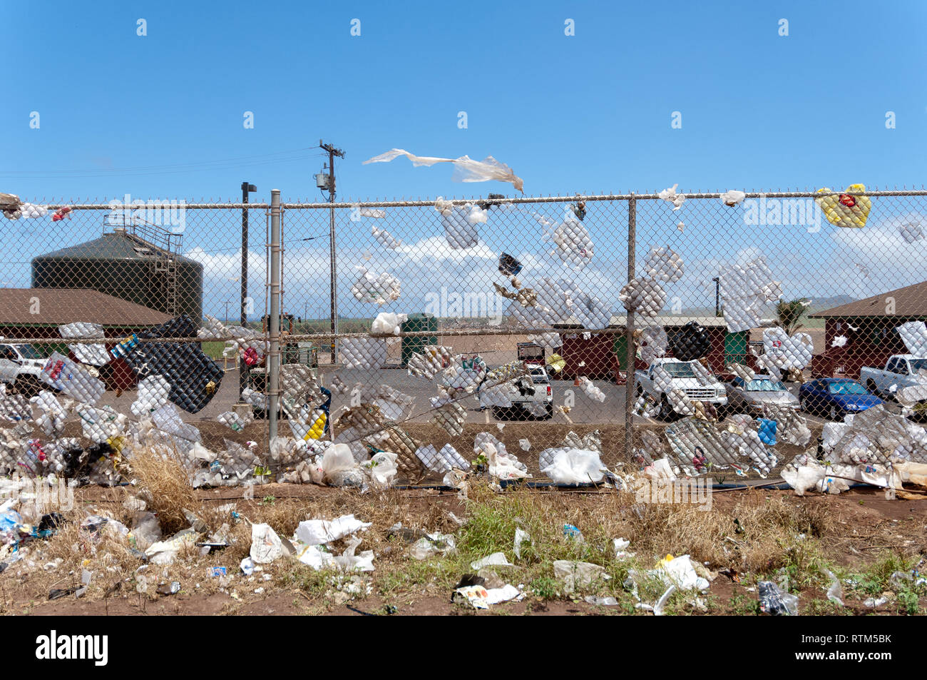 Ökologische Katastrophe im Maui Deponie Stockfoto