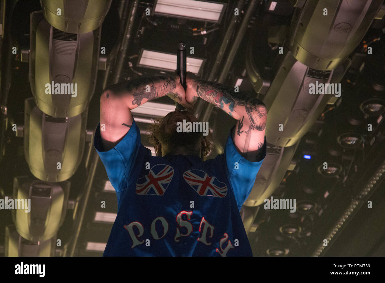 Post Malone live an der Manchester Arena 2019 Stockfoto