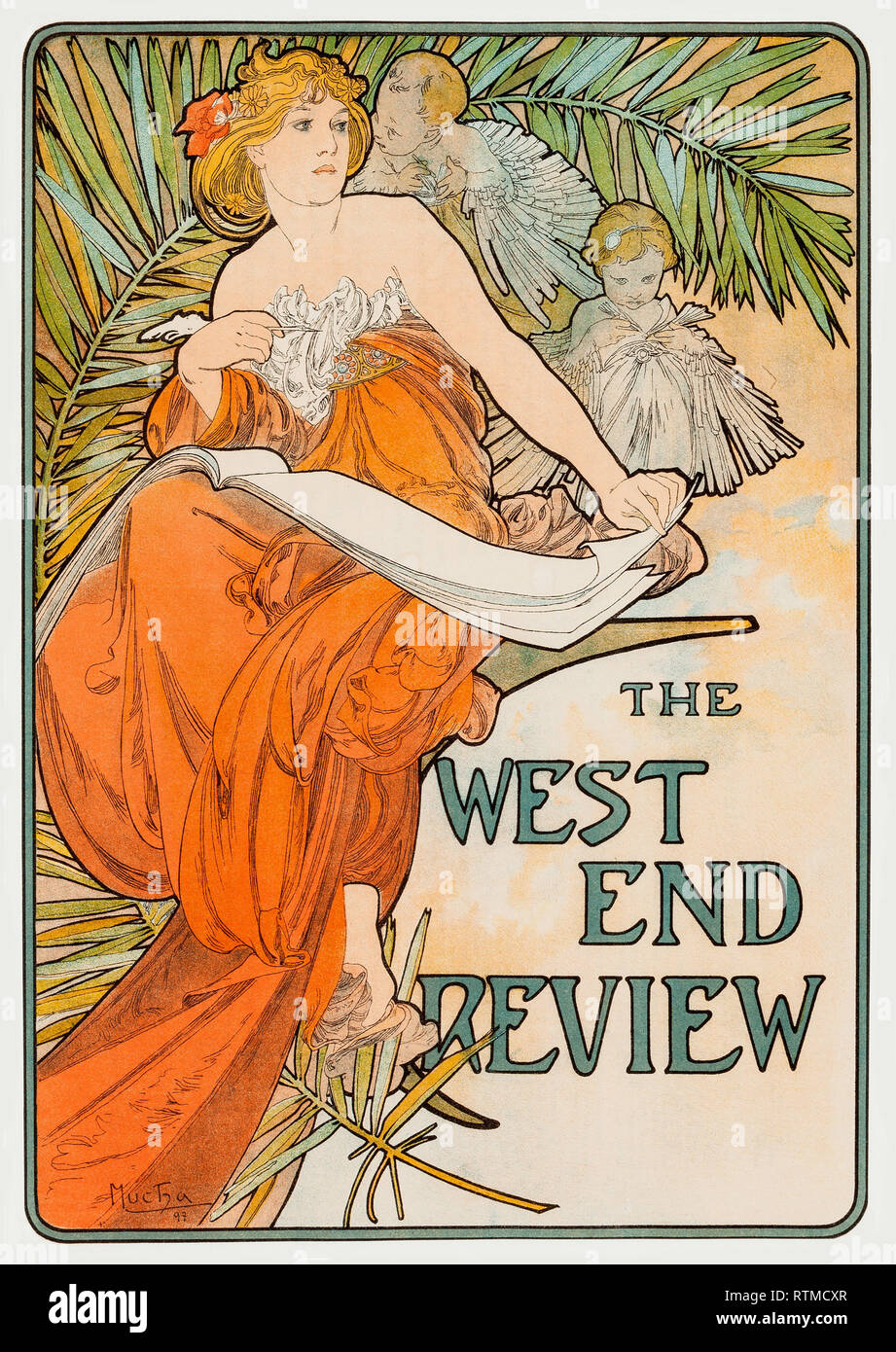 Alphonse Mucha West End Review Poster Stockfoto