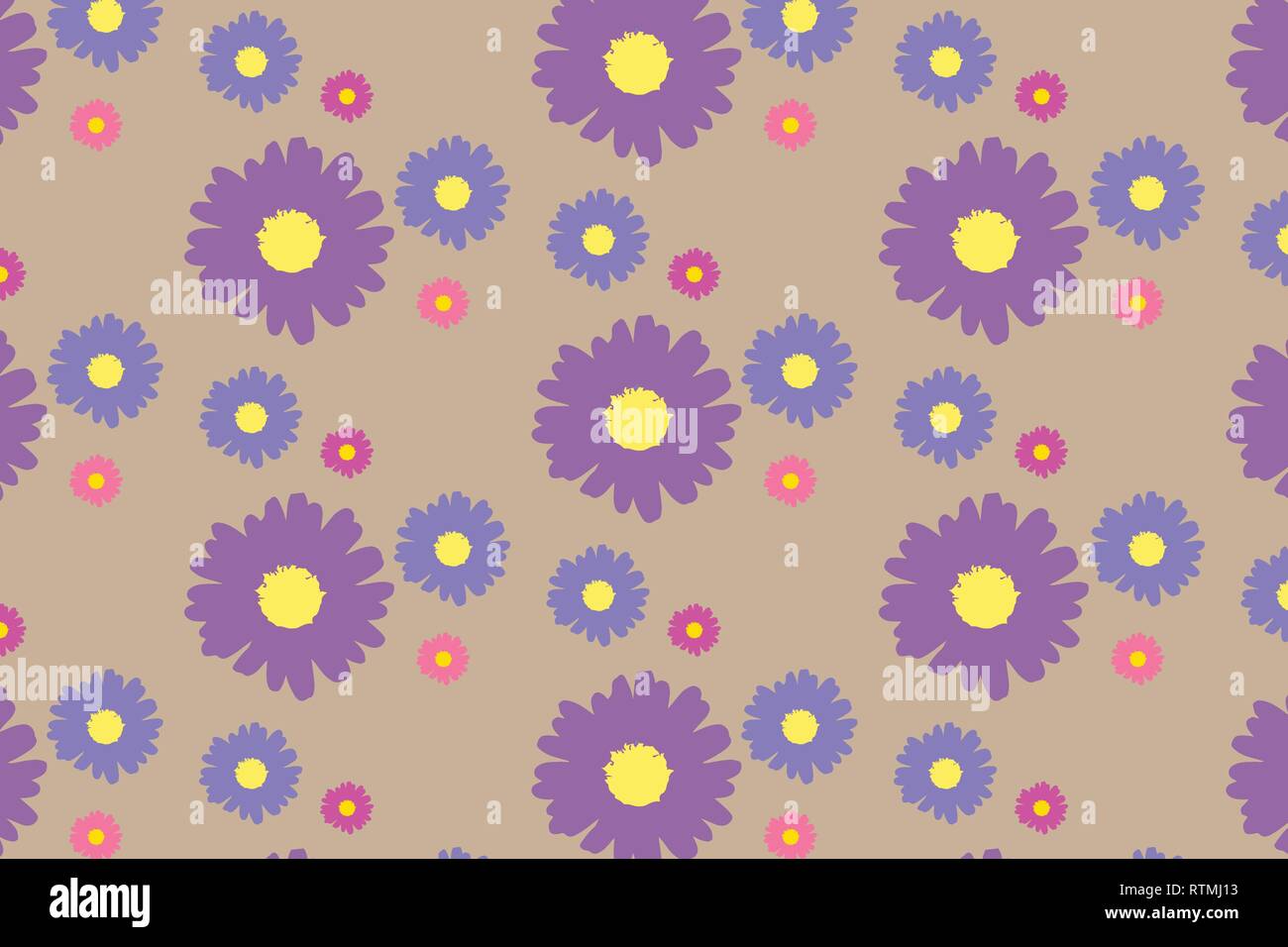 Florales Muster-Vector Illustration - Blumen - Hintergrund - Editierbare Layer Abbildung Stock Vektor