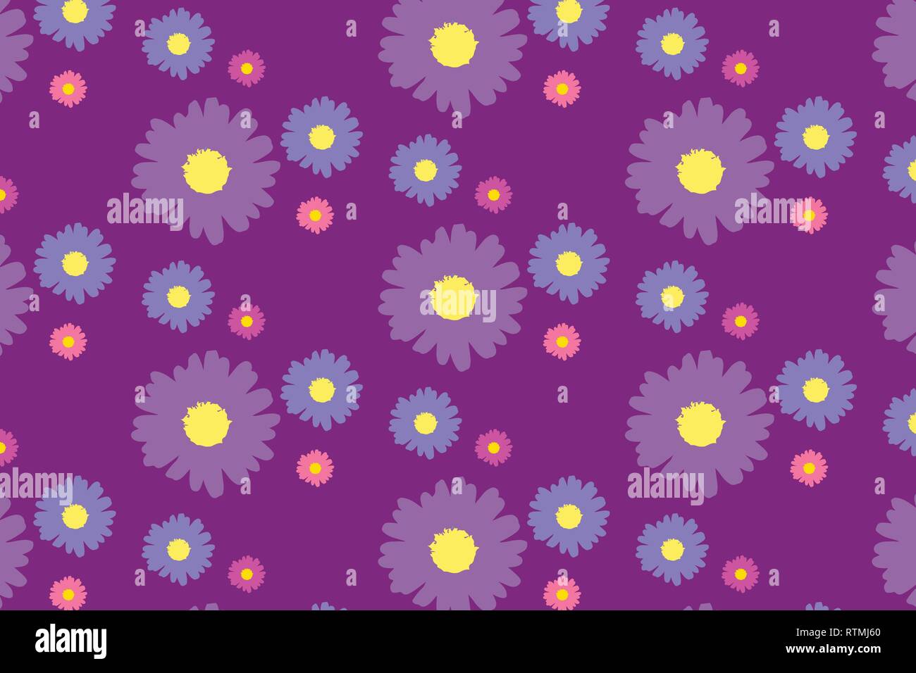 Florales Muster-Vector Illustration - Blumen - Hintergrund - Editierbare Layer Abbildung Stock Vektor