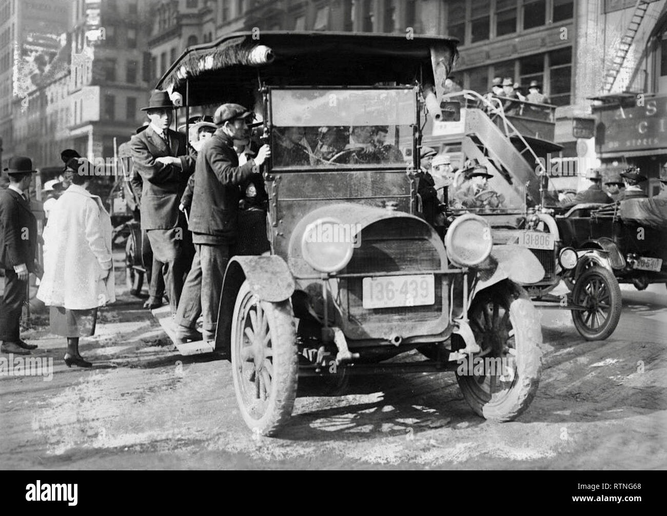 Ein Jitney, New York 1915 Stockfoto