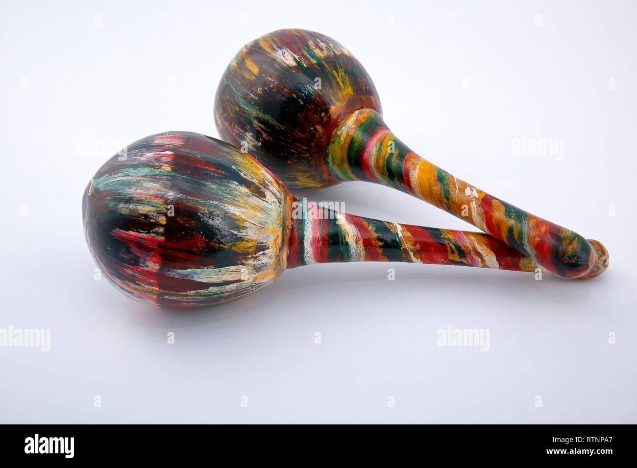 Volkstümliche Musikinstrumente. Eine Ansicht der lateinamerikanischen ...