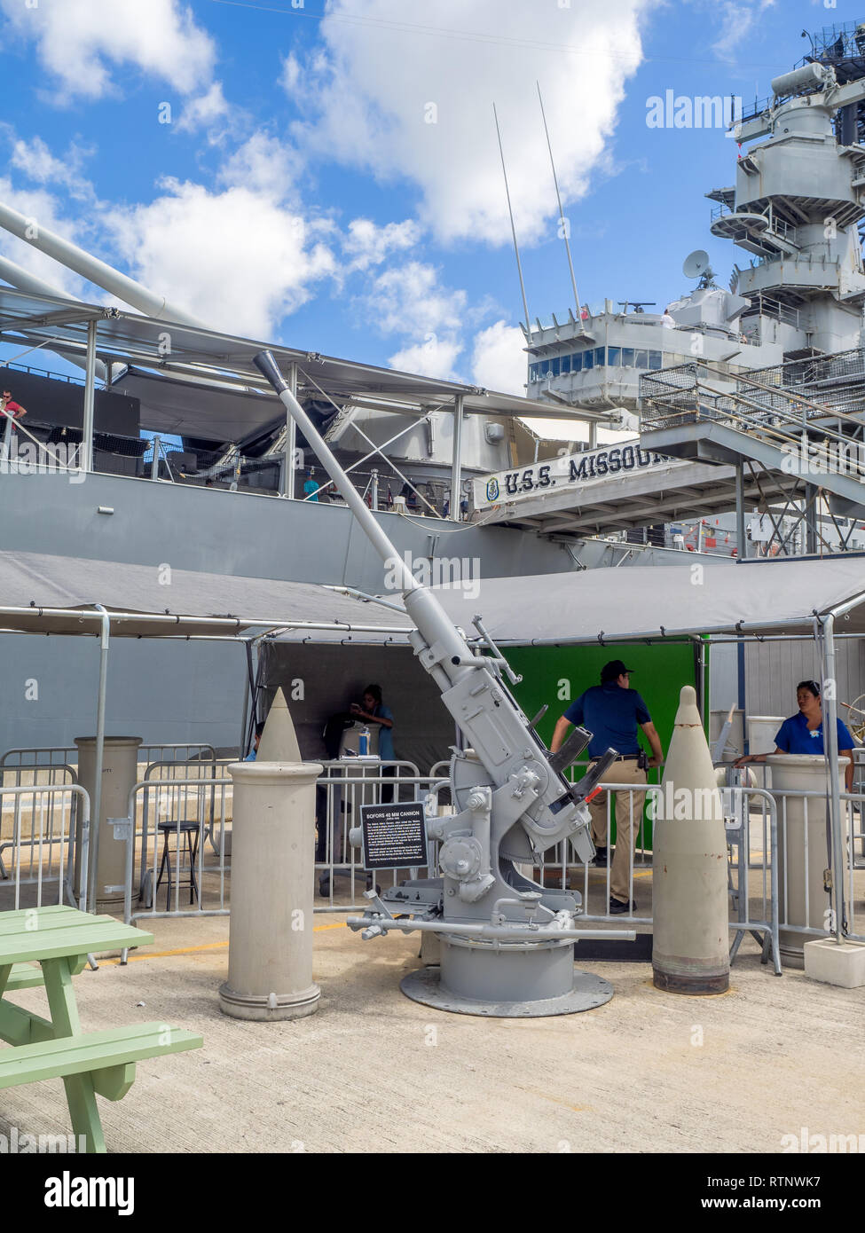 Die USS Missouri Schlachtschiff am 5. August 2016 in Pearl Harbor, USA