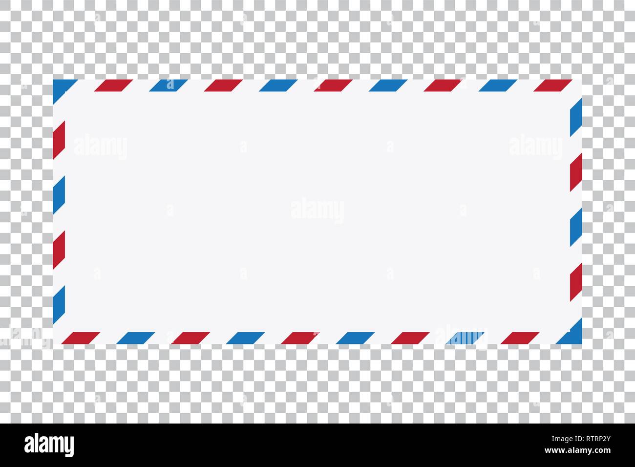 Air Mail Umschlag Vector Illustration, Post schreiben vektor design auf weißem Hintergrund. Stock Vektor