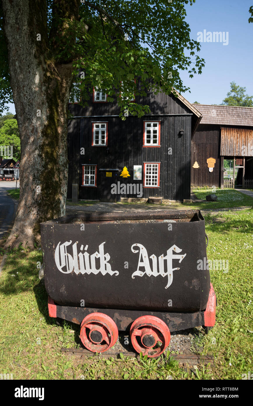 Grube Samson Bergwerksmuseum, Sankt Andreasberg, Harz, Niedersachsen, Deutschland Stockfoto