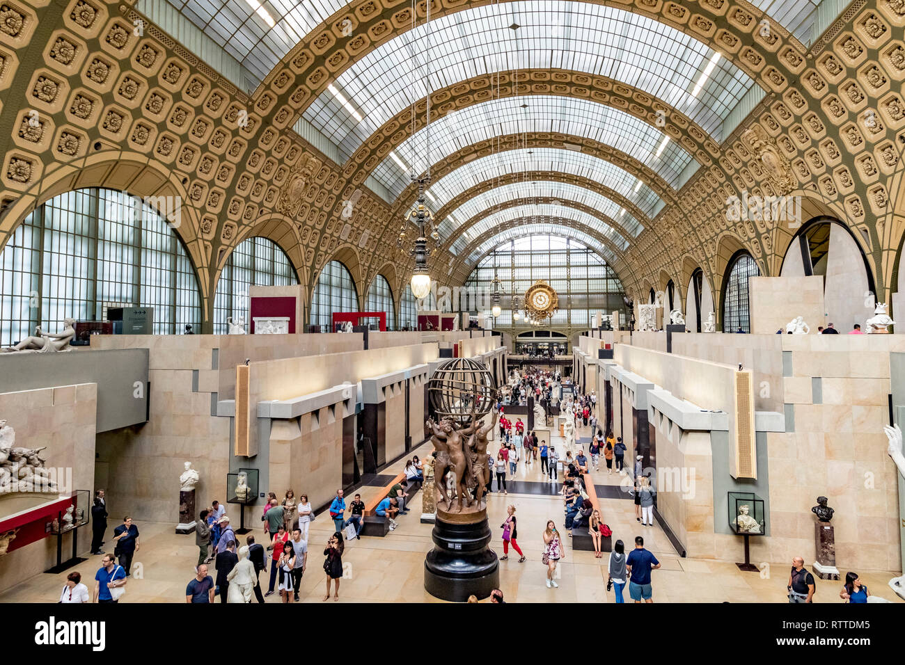 Musée d'Orsay , das Museumsgebäude war ursprünglich ein Bahnhof, Gare d'Orsay, und beherbergt heute eine Weltklasse-Sammlung von Kunst in Paris, Frankreich Stockfoto