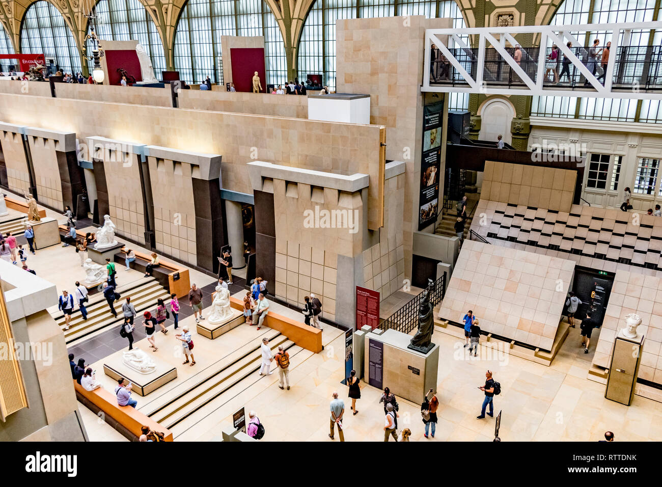 Musée d'Orsay in Paris, ursprünglich ein Bahnhof, Gare d'Orsay, und beherbergt heute eine Weltklasse-Sammlung von Kunst in Paris, Frankreich Stockfoto