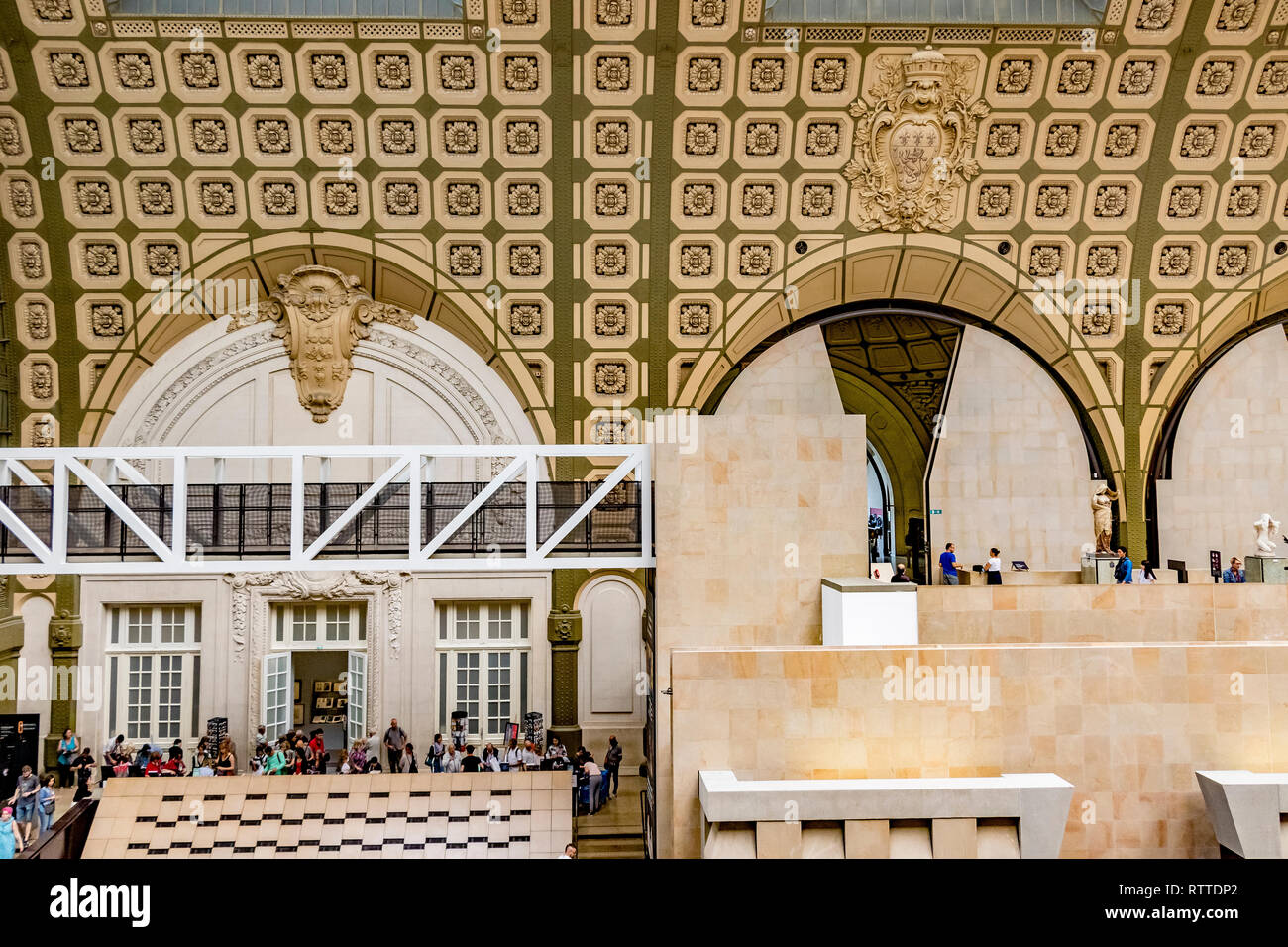 Musée d'Orsay in Paris, ursprünglich ein Bahnhof, Gare d'Orsay, und beherbergt heute eine Weltklasse-Sammlung von Kunst in Paris, Frankreich Stockfoto