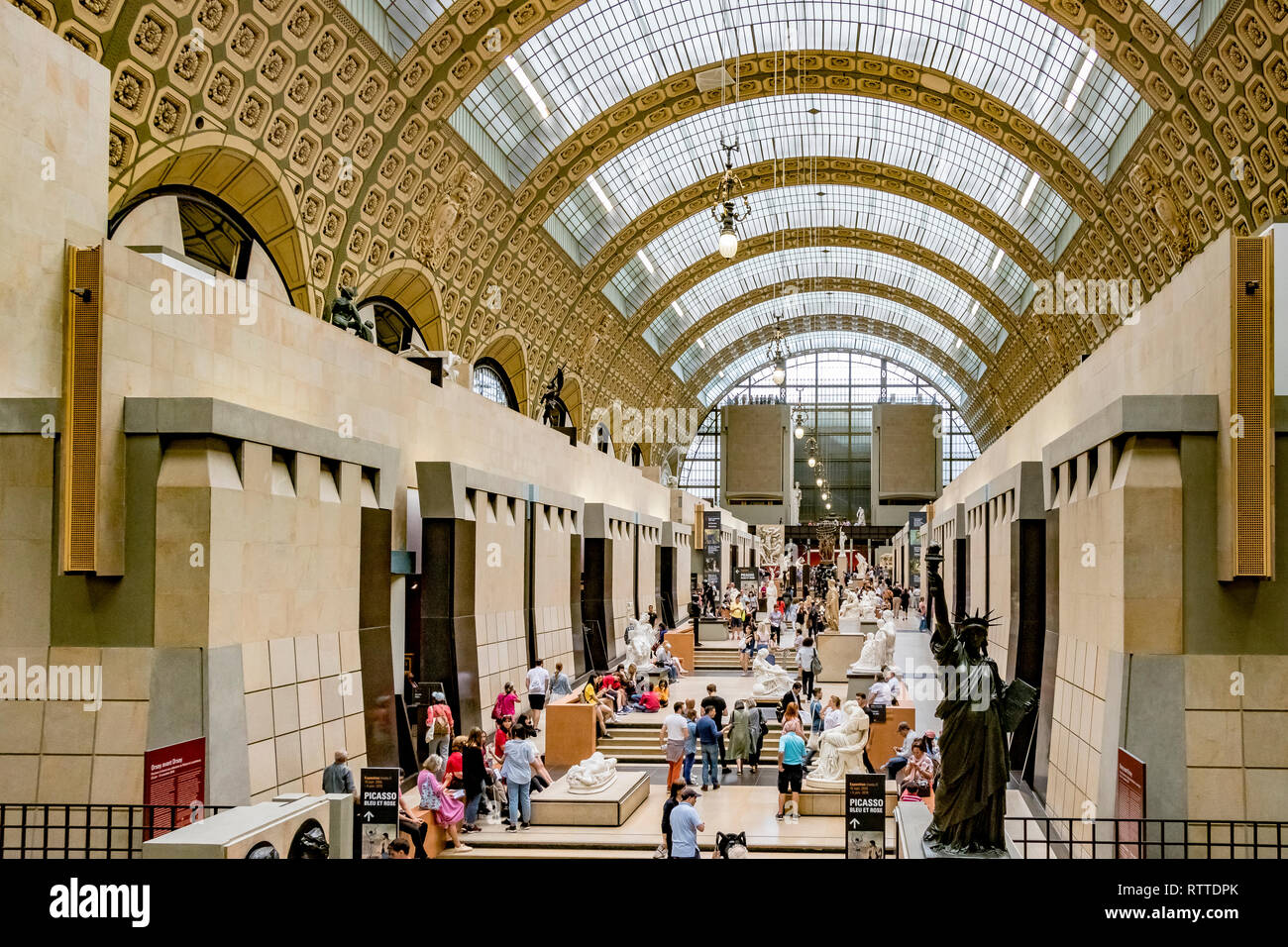 Musée d'Orsay in Paris, ursprünglich ein Bahnhof, Gare d'Orsay, und beherbergt heute eine Weltklasse-Sammlung von Kunst in Paris, Frankreich Stockfoto