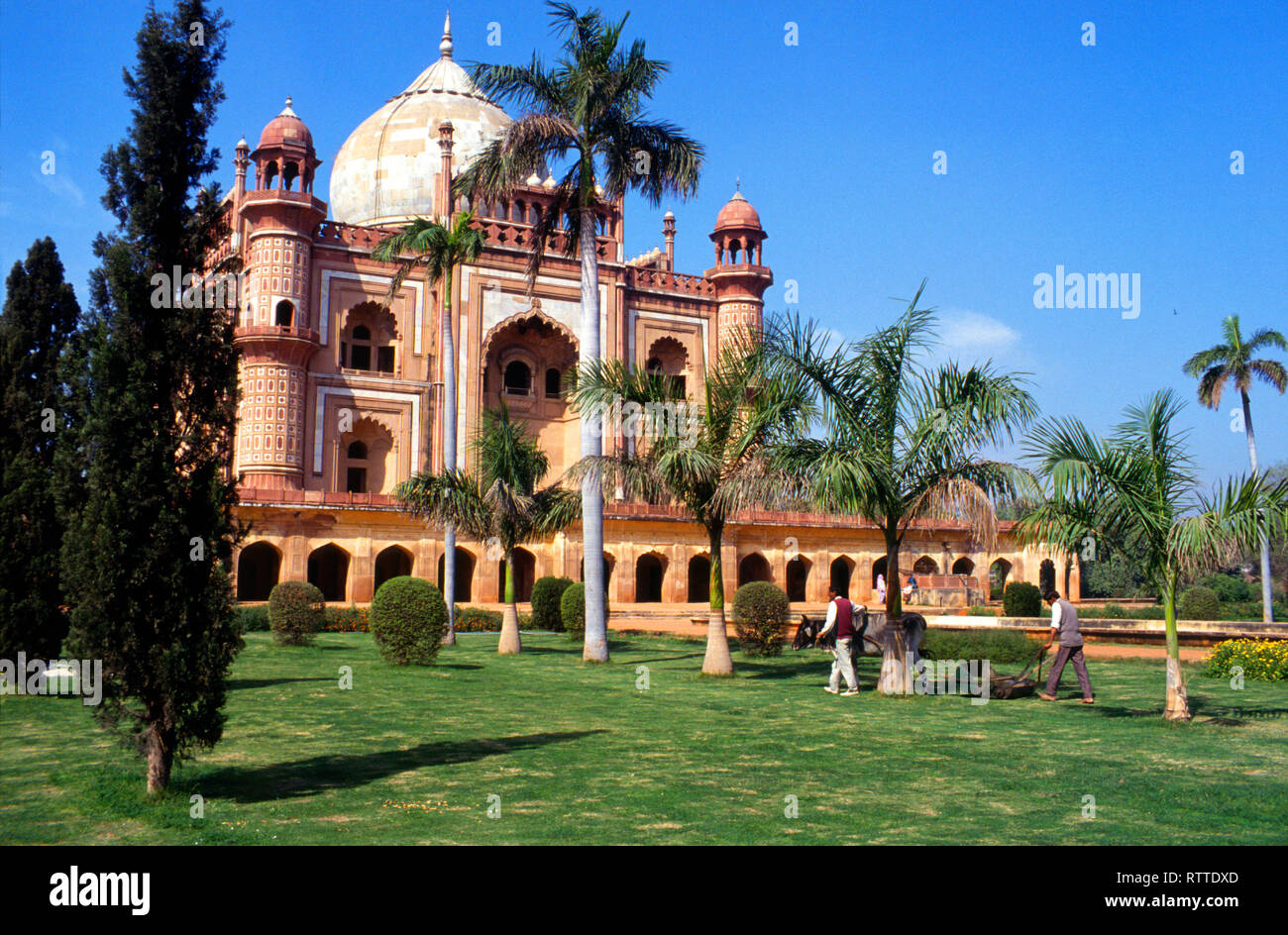 Humayun's Grabmal, Gärten, Delhi, Indien Stockfoto