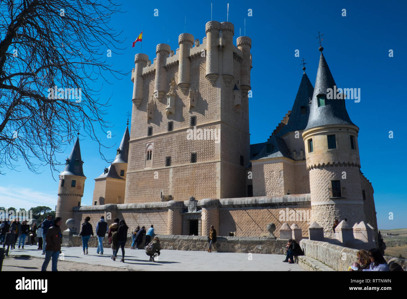 Alcazar de Segovia Spanien Stockfoto