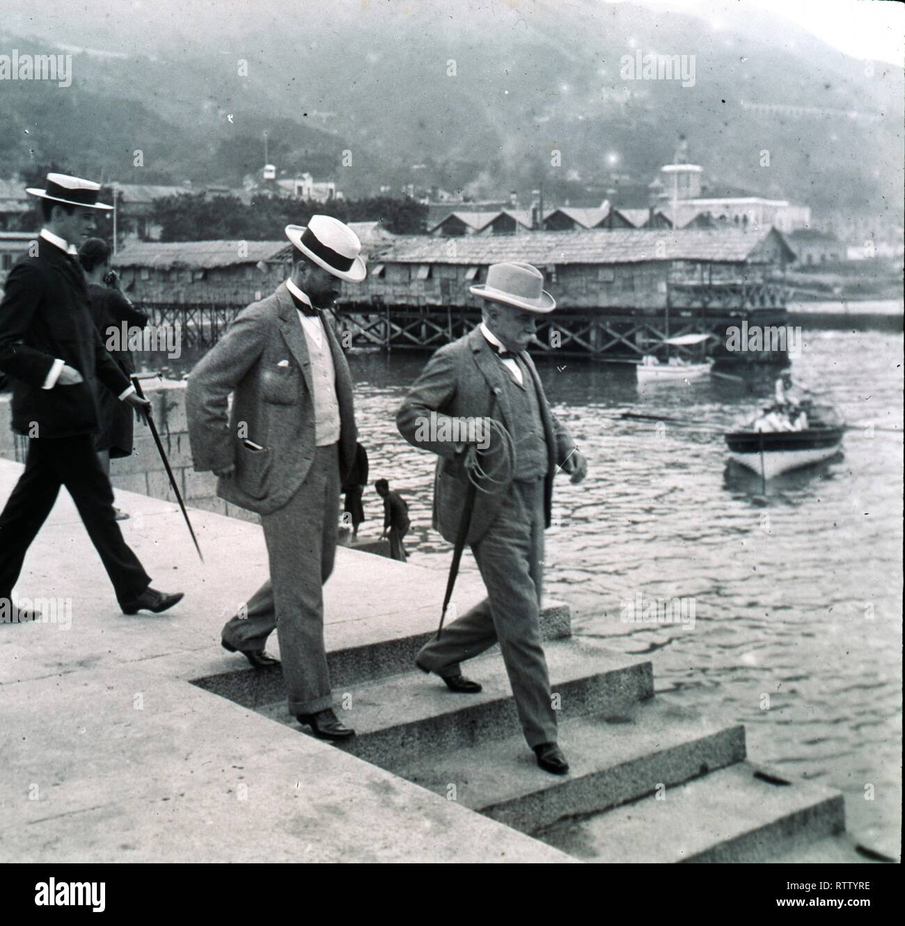 Amerikanische Beamte besuchen Sie Hong Kong, 1908 Stockfoto