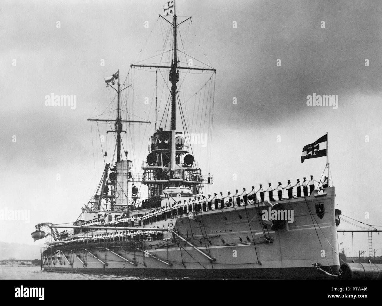 Deutschen Weltkrieg 1 Schlachtschiff sms Kaiser Stockfoto