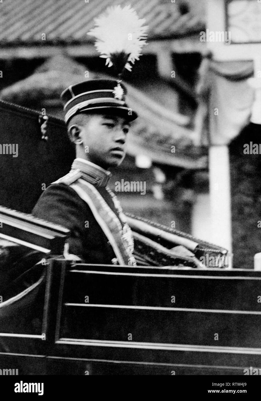 Kronprinz hirohito, der Kaiser von Japan ca. 1918 Bild mit digitalen Restaurierung und Retusche aktualisiert Techniken werden würde Stockfoto