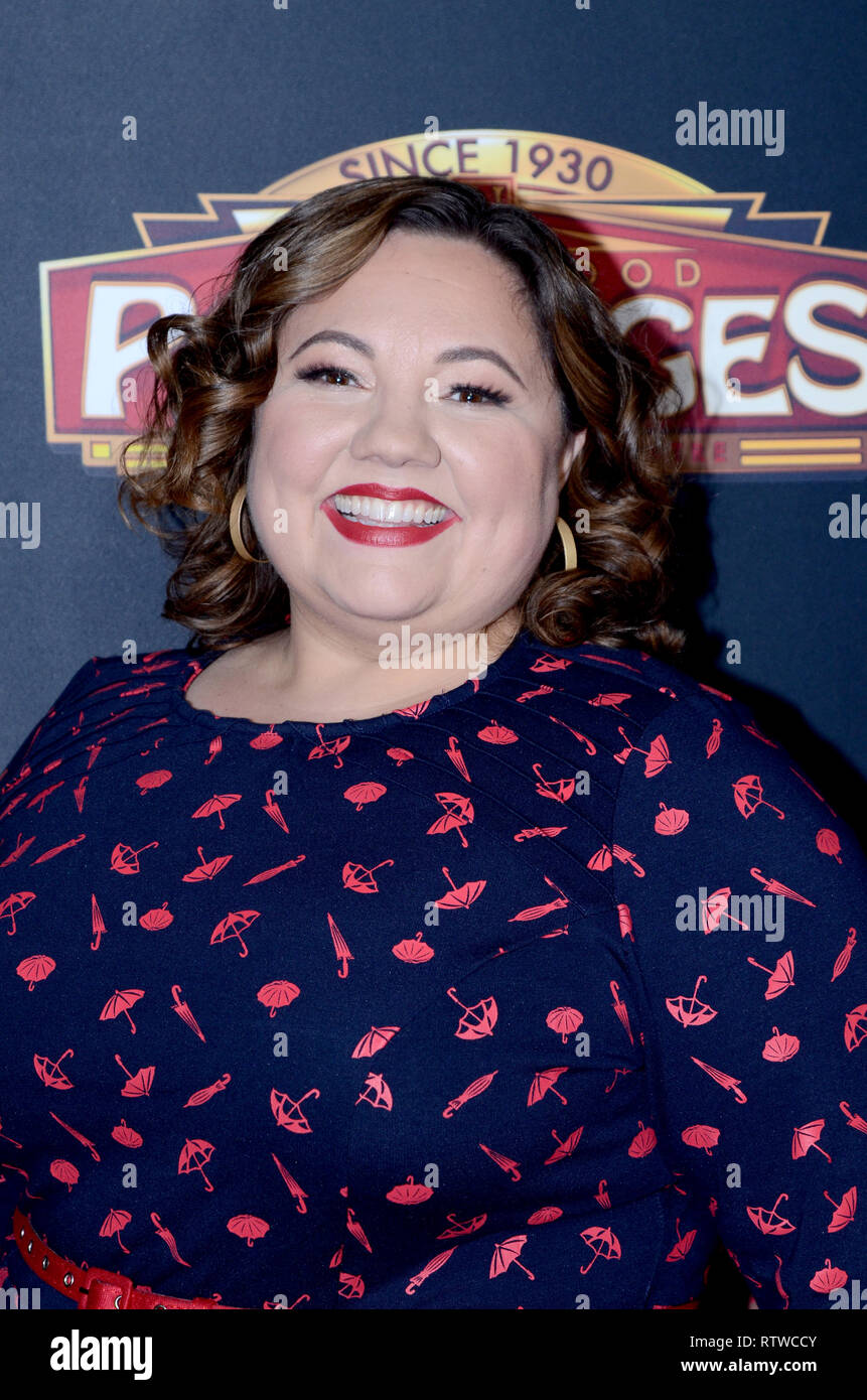 Los Angeles, CA, USA. 27 Feb, 2019. LOS ANGELES - Feb 27: Emily Nelson an der ''Cats'' spielen Öffnung im Pantages Theater am Februar 27, 2019 in Los Angeles, CA Credit: Kay Blake/ZUMA Draht/Alamy leben Nachrichten Stockfoto