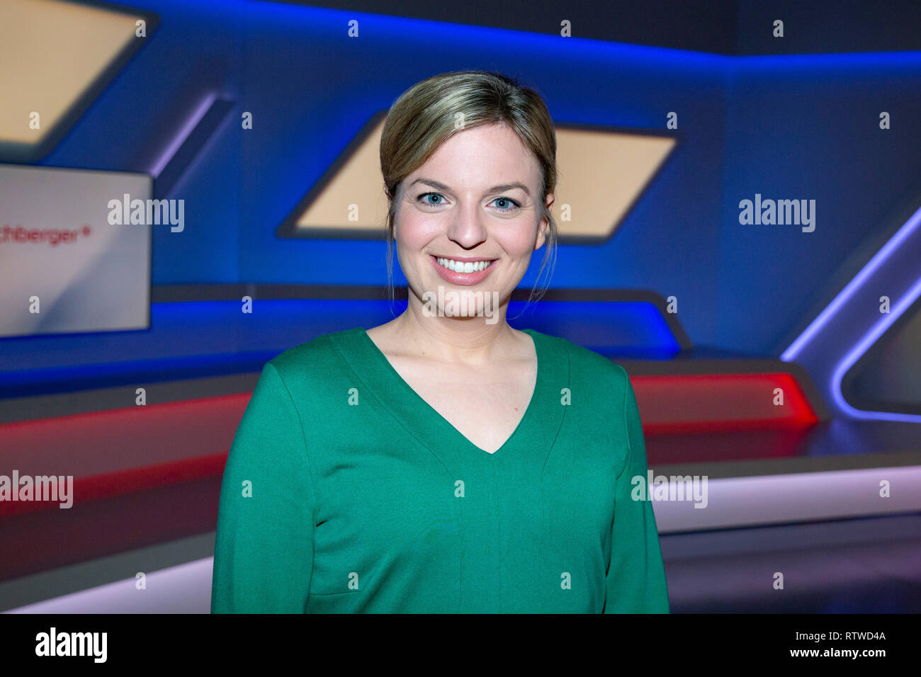 Katharina Schulze in der ARD-Talkshow maischberger im WDR-Studio BS 3. Köln, 27.02.2019 Stockfoto