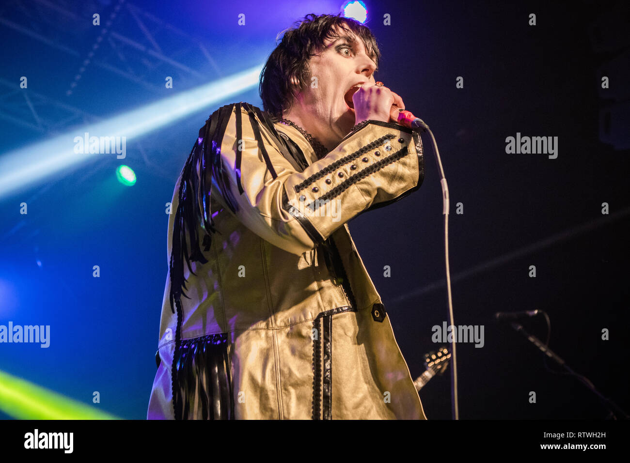 Mailand Italien. 02. März 2019. Deutsch Rock Band die Struts führt live auf der Bühne bei Magazzini Generali ihr neues Album "Jung & Gefährlich "Credit: Rodolfo Sassano/Alamy Live News präsentieren zu können Stockfoto