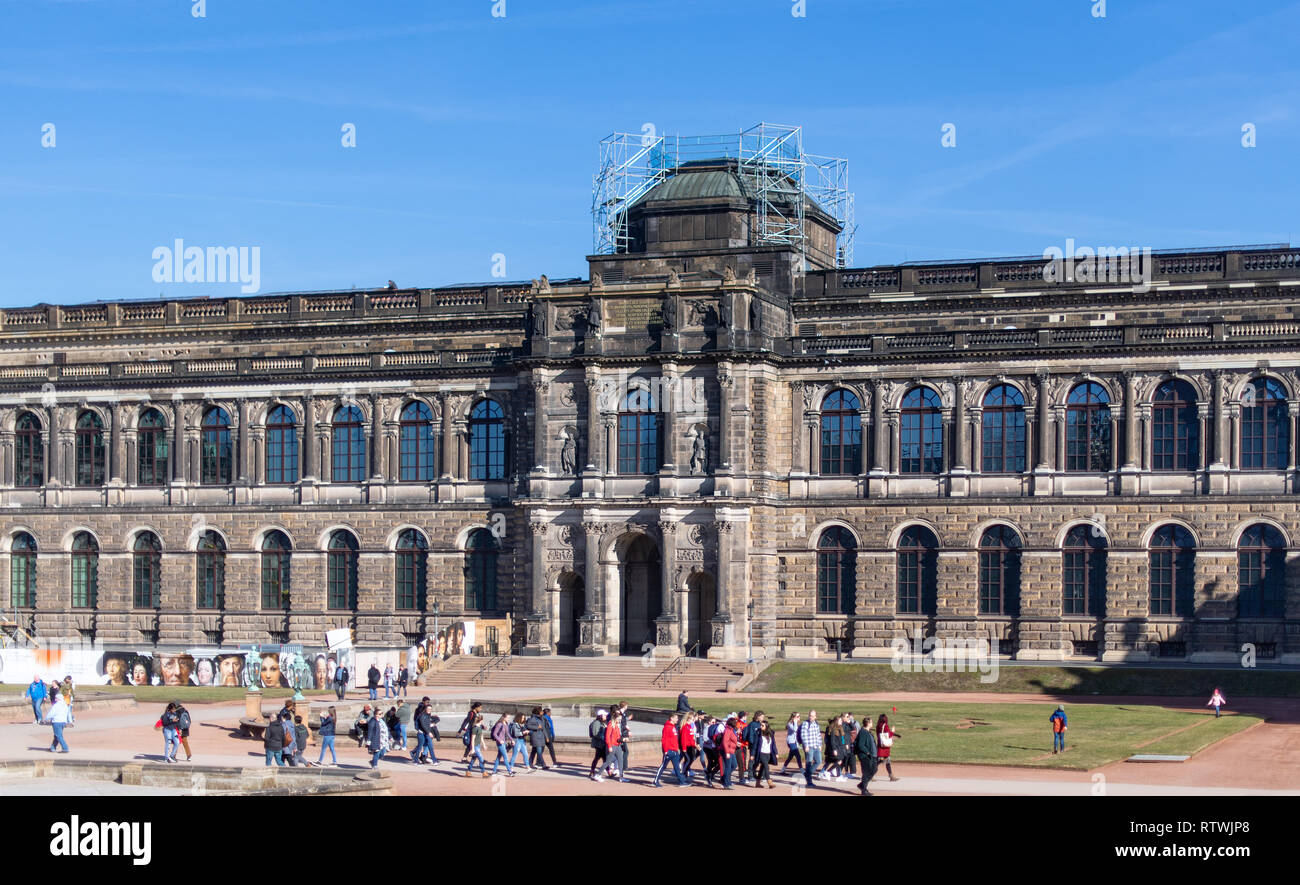 Dresden Deutschland 18 Feb 2019 Zahlreiche Touristen Die