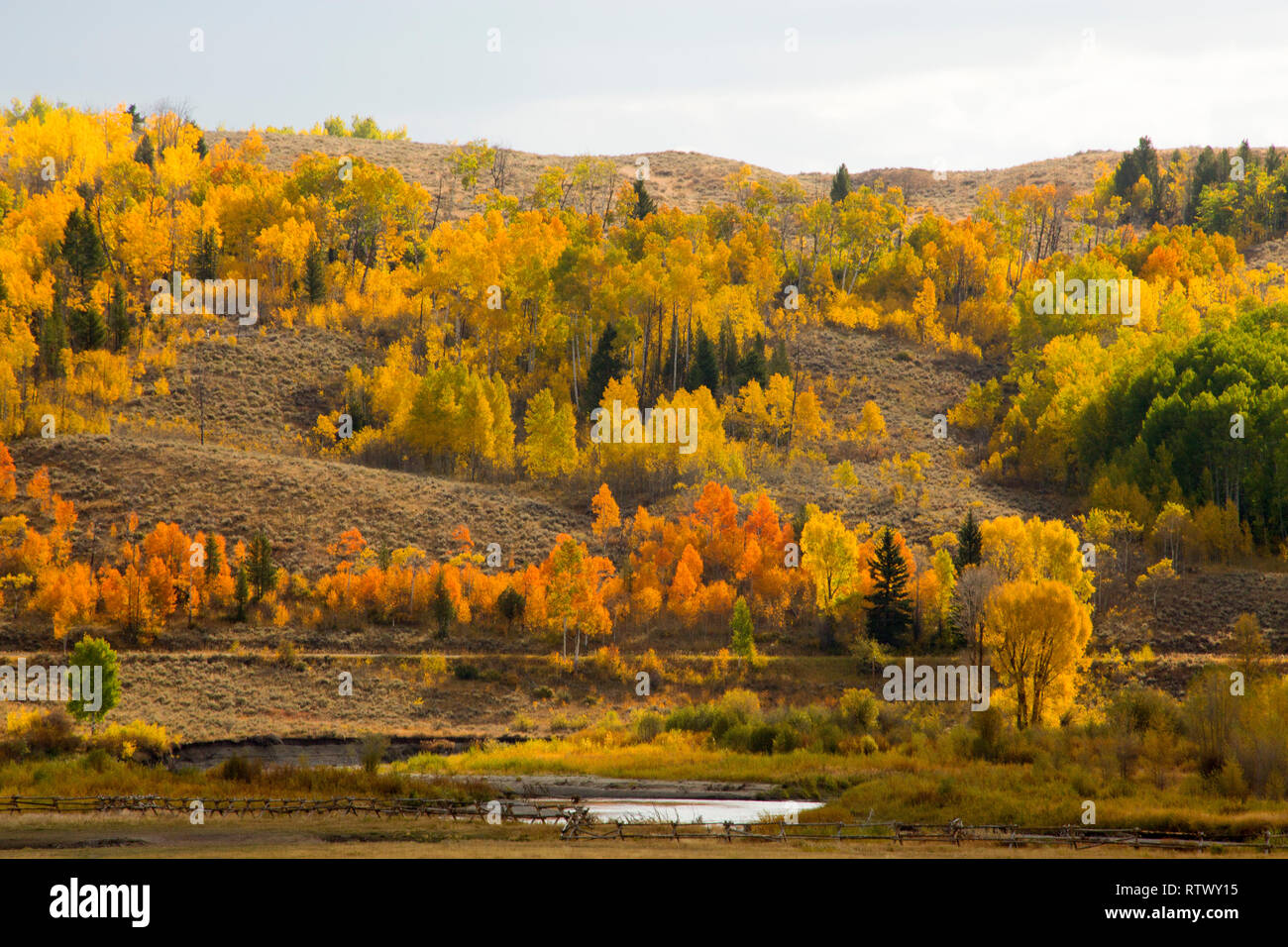 Malerische Wyoming südöstlich von Grand Tetons National Park Stockfoto