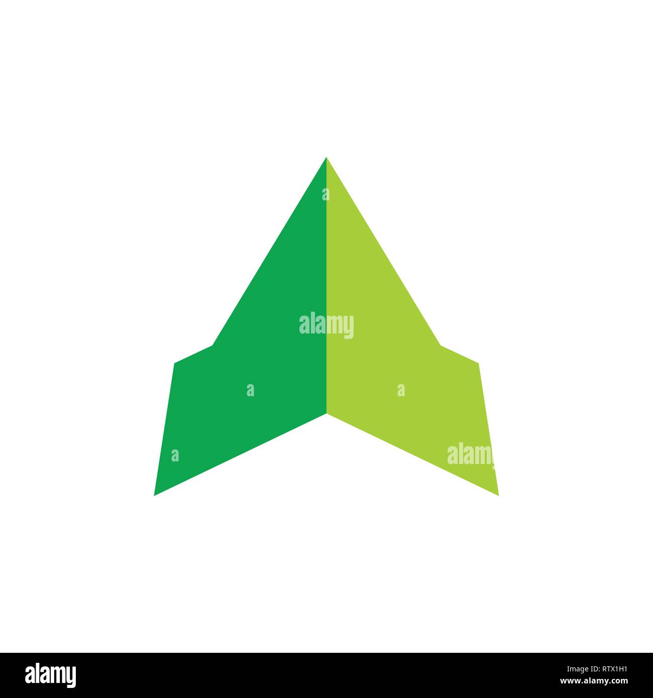 Abstract Green Mountain logo Vektor Stock Vektor