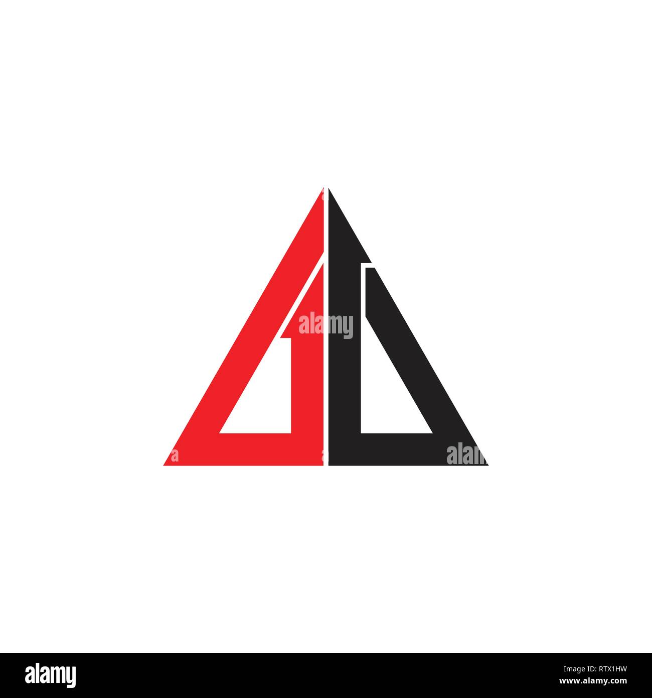 Dreieck Pfeile, geometrische Linie bunte Logo Vektor Stock Vektor