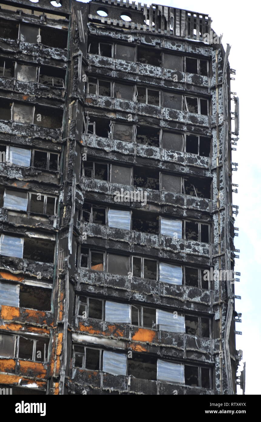 Grenfell Turm Brand, Umweltverschmutzung, Verschmutzung der Umwelt Stockfoto