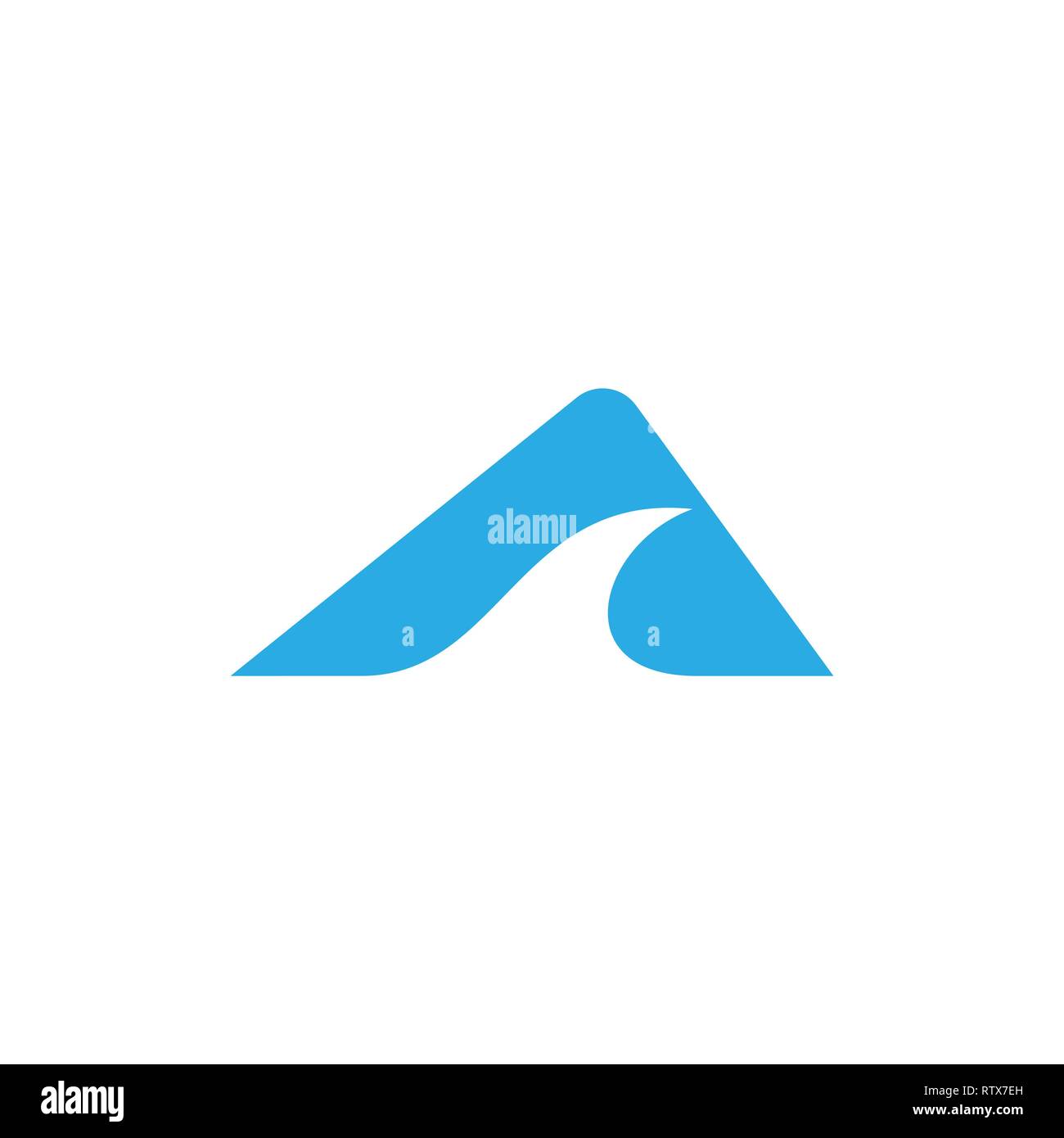 Bergweg einfache geometrische Logo Stock Vektor