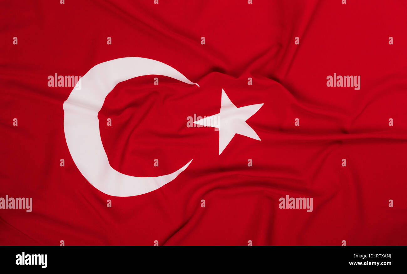 Türkische Flagge Stockfoto