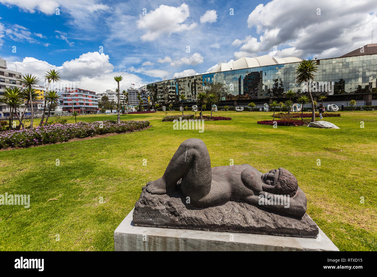 Die Innenhöfe des Hauses der Kultur von Ecuador Stockfoto