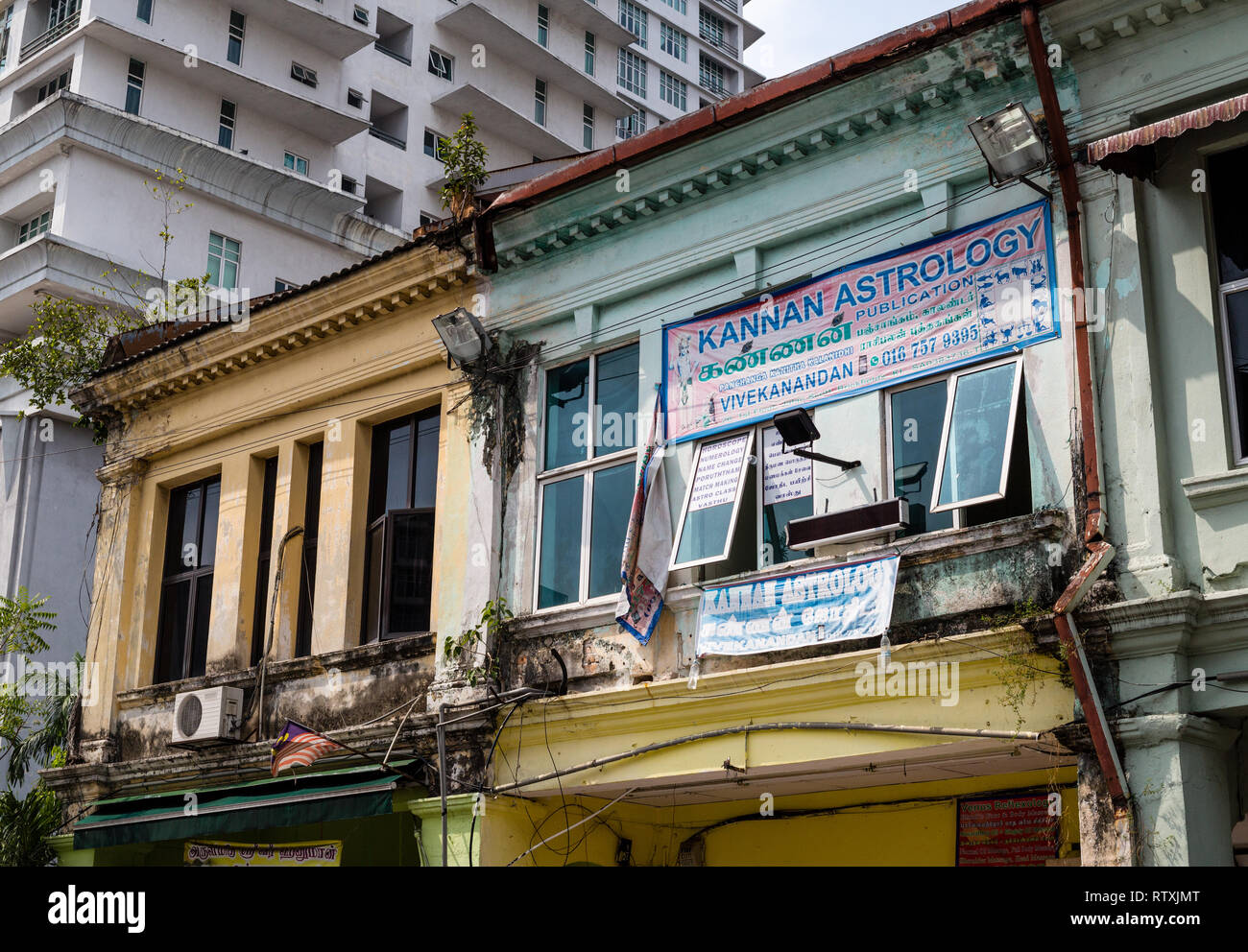 Astrologie Werbung, Kuala Lumpur, Malaysia. Stockfoto