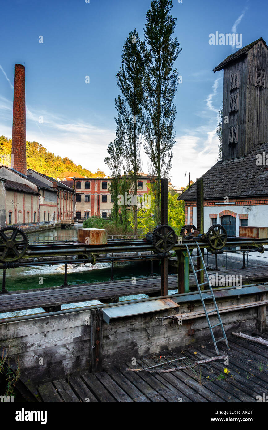 Verlorene Orte - haunoldmühle in der Nähe von Steyr, Oberösterreich Stockfoto