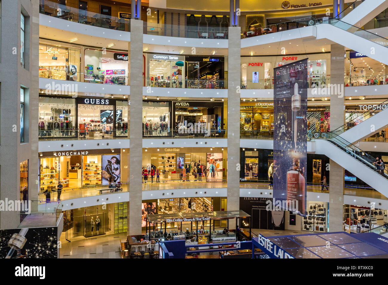 Pavilion Mall Innenansicht, Bukit Bintang, Kuala Lumpur, Malaysia. Stockfoto