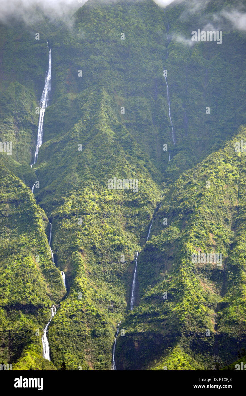 Namolokama Falls, Kauai, Hawaii, USA Stockfoto